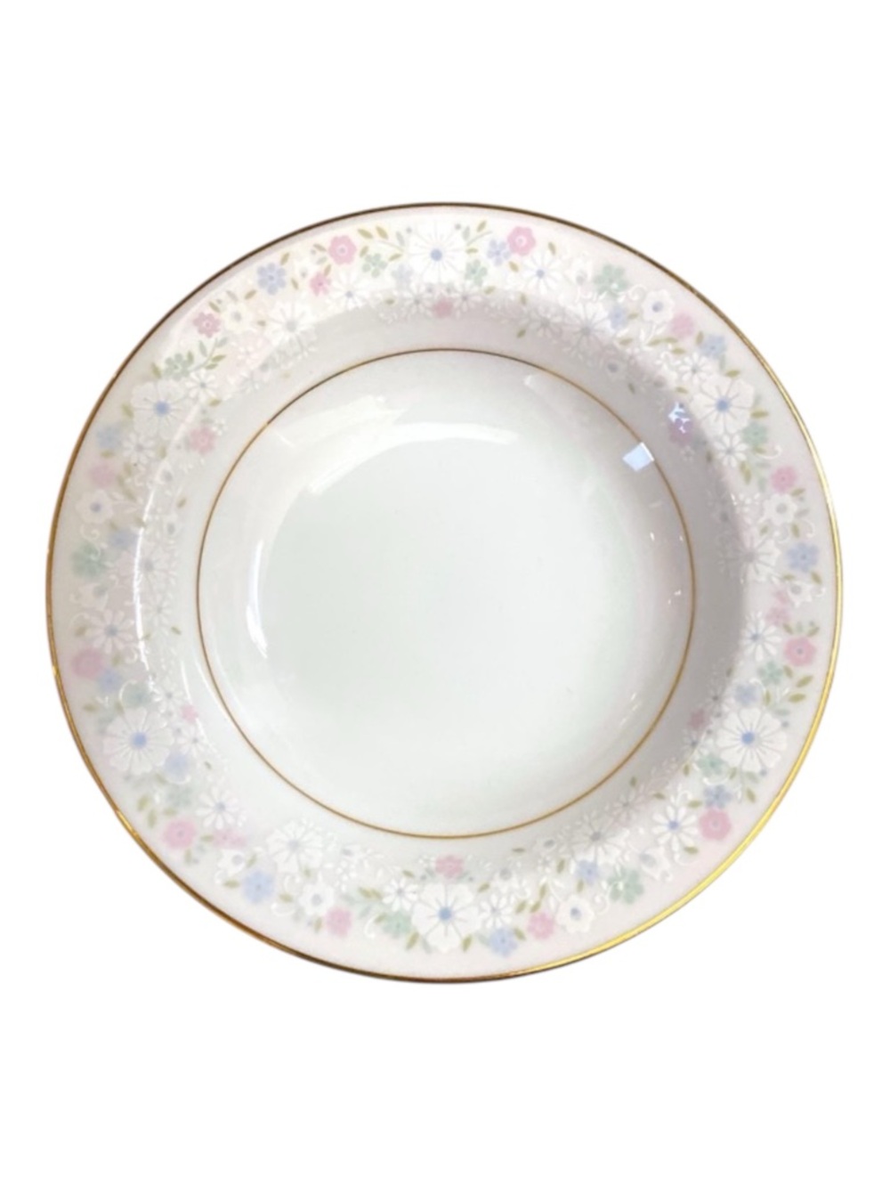 Set of 4 Mikasa My Love White Floral Porcelain Bowls 8.25” Cottagecore Japan‎